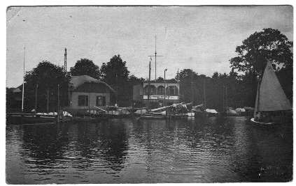 Erstes Boothaus 1924 am Huntebad